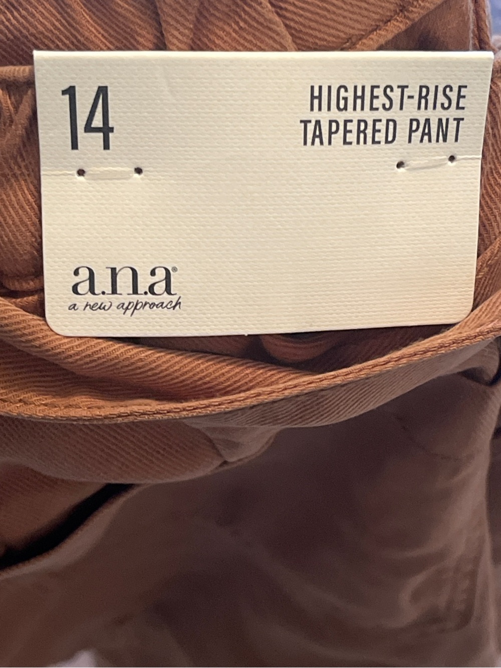 A.n.a Brown Highest Rise Tapered Belted Cargo Pants Women Size 14 - Picture 4 of 8